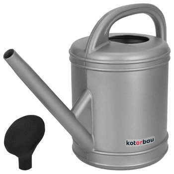 Kanva na polievanie 10 l plastová záhradná strieborná so sitkom