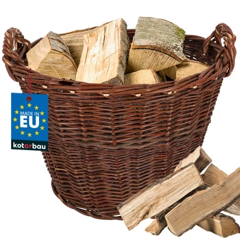 Kôš drevený kvetináč prútené kvety 50 cm plášť