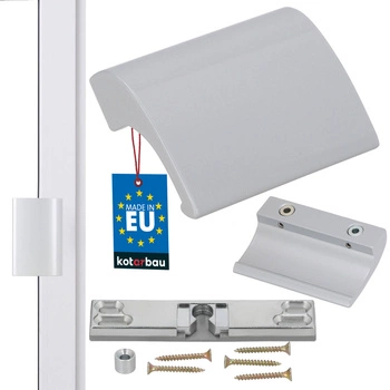 Závor balkónový úchyt dvere zámok palivový hliníkový - Farba strieborná