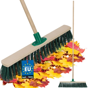 Kefa metla drevená nylon 50 cm + drevená rúčka