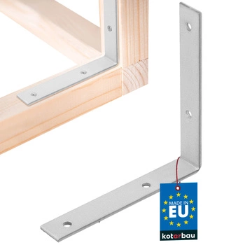 Tesársky uholník nerezový pozinkovaný 125x125x20 mm