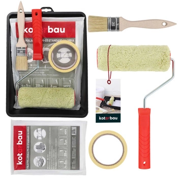 Maliarska súprava 5-elementový valček so štetcom zásobník plastová fólia páska