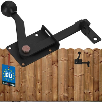 Zámok krídlových dverí čierny 150 mm