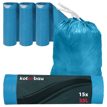 Vrecia na odpad s páskou univerzálne 35 l sada 3 ks.