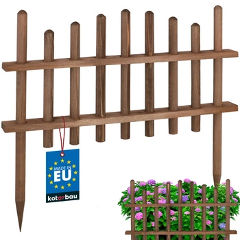 Záhradný plot z dreva wenge 60 cm
