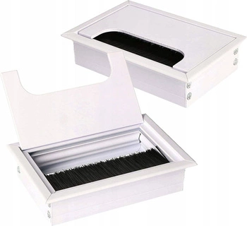 Hliníková priechodka na kábel biela 120x80 mm sada 2 ks.