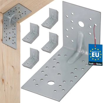 Spojovací debniaci uholník rebrovaný oceľový 100x150x80 mm sada 50 ks.