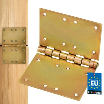 Stavebný záves opletený rovný oceľový pozinkovaný zlatý 100x150 mm