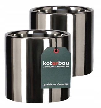 Kvetináč strieborný lesklý fi 80 sada 2 ks.