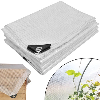 Ochranná plachta silná hrubá priehľadná skleníková 120 g/m2 5x8 m