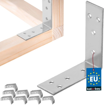 Tesársky uholník nerezový pozinkovaný 60x60x20 mm sada 100 ks.