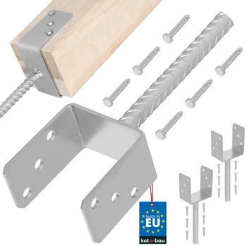 Základňa stĺpa s osadzovacou tyčou 90 mm sada 2 ks.