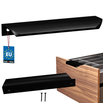 Úchyt nábytkový hliníkový čierny mat 128/148 mm