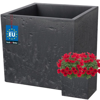 Kvetináč štvorcový betón industriálny marengo 39 cm