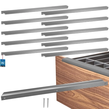 Úchyt nábytkový hliníkový strieborný 416/436 mm sada 10 ks.