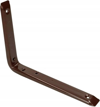 Rohový držiak regálový pod poličku 140x200 mm - Farba hnedá