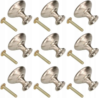 Strieborná nábytková kľučka hríbik - 10 ks.