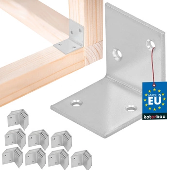 Tesársky uholník nerezový pozinkovaný 35x35x35 mm sada 100 ks.