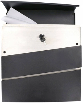 Čierna schránka na noviny 365x370 mm