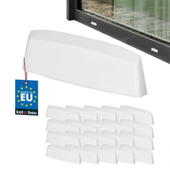 Zátka odvodnenia pre okná PVC biela 45 mm sada 20 ks.