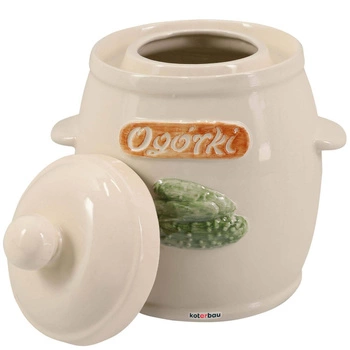 Kameninový sud s vekom biely 5 l