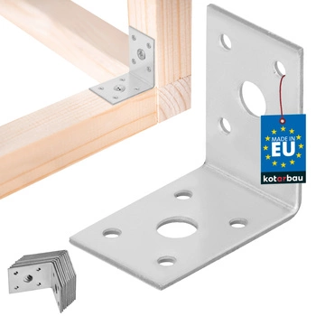 Tesársky uholník nerezový pozinkovaný 50x50x35 mm sada 12 ks.