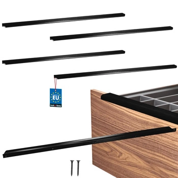 Úchyt nábytkový hliníkový čierny mat 780/800 mm sada 4 ks.