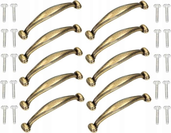 Retro úchytka nábytková 96 mm zlatá sada 10 ks.