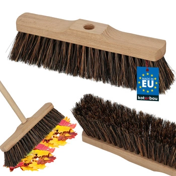 Kefa metla drevená na podlahy dlažbu kokosové vlákno 27 cm