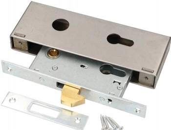 Zámok hákový pre posuvné brány garáže f-40 + skrinka - Strieborná