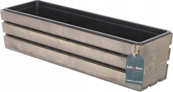 Balkónová skrinka drevená terasa kvety 60 cm vložka