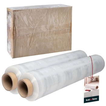 Priehľadná stretch fólia na balenie 2,6 kg sada 2 ks.