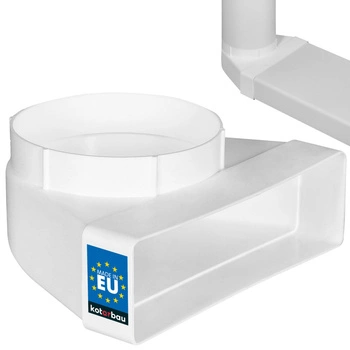 Excentrické koleno 204x60 ventilačný kanál 125