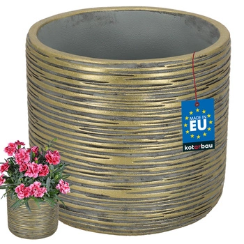 Keramický kvetináč fi 12, kvetinová nádoba - Farba zlatá