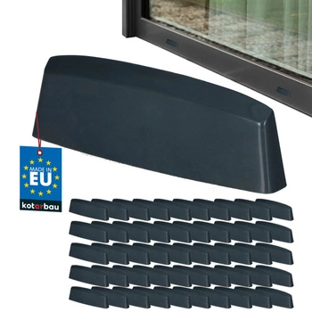 Zátka odvodnenia pre okná PVC antracit 36 mm sada 50 ks.