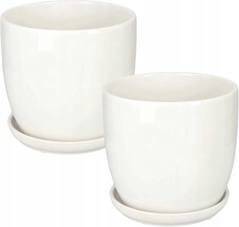 Keramická nádoba biela 120 mm sada 2 ks.
