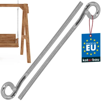 Hojdačkový hák skrutkovací nerezový M12 310 mm sada 2 ks.