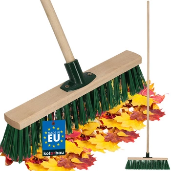 Kefa metla drevená nylon 40 cm + drevená rúčka