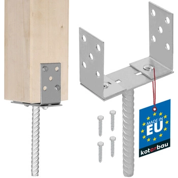 Základňa stĺpa s tyčou 0-165 u kotva do muriva - Farba strieborná