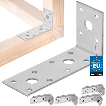 Tesársky uholník nerezový pozinkovaný 100x50x35 mm sada 50 ks.