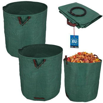 Záhradný kôš na lístie trávu okrúhly skladací 635 l sada 2 ks.