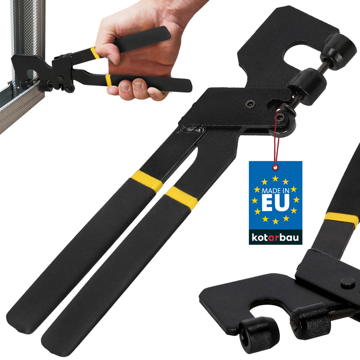 Kliešte lisovacie na spájanie oceľové profily plechy 30 cm