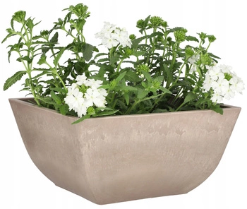 Kompozitný záhradný kvetináč mrazuvzdorný taupe 25x25 cm