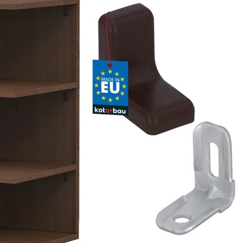 Nábytková uhlová konzola s uzáverom wenge