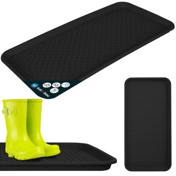 Odkvapkávač na topánky plastový 38x76 cm - Farba čierna