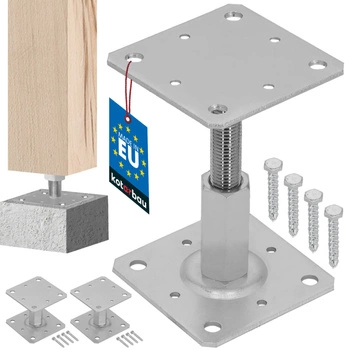 Vertikálne nastaviteľný držiak stĺpa 110x110 mm sada 2 ks.