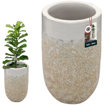 Kvetináč biely mrazuvzdorný s odtokom vody ⌀ 26 cm