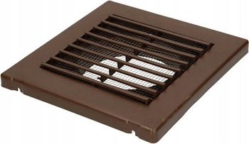 Vetracia mriežka štvorcová fi 100mm abs hnedá
