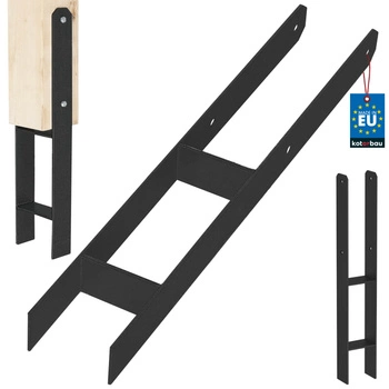 Základňa stĺpika h na zamurovanie pozinkovaná čierna 90 mm