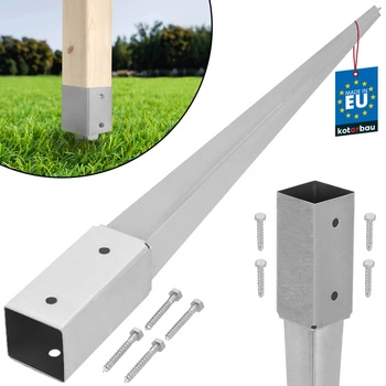 Základňa stĺpa poháňaná kotva zem oceľ 60x60x750 mm